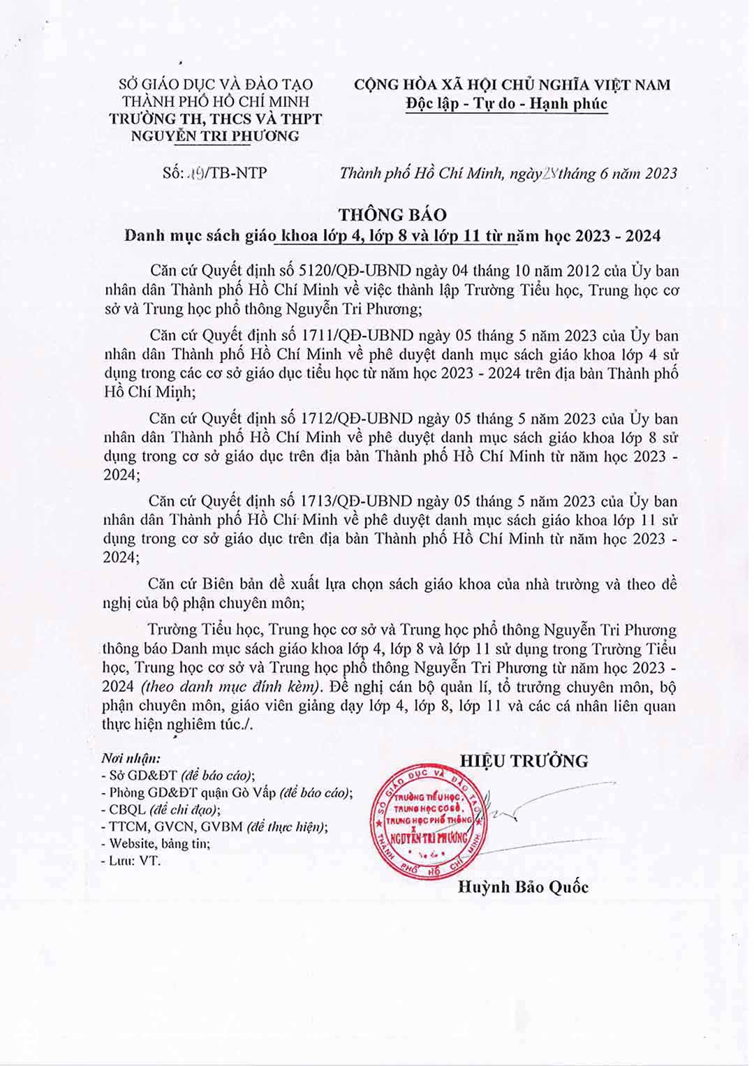 danh muc giao khoa lop 4 8 11 1