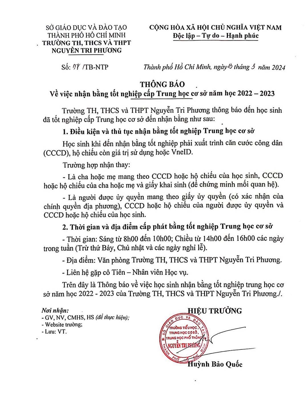 thong bao nhan bang tot nghiep 2022 2023