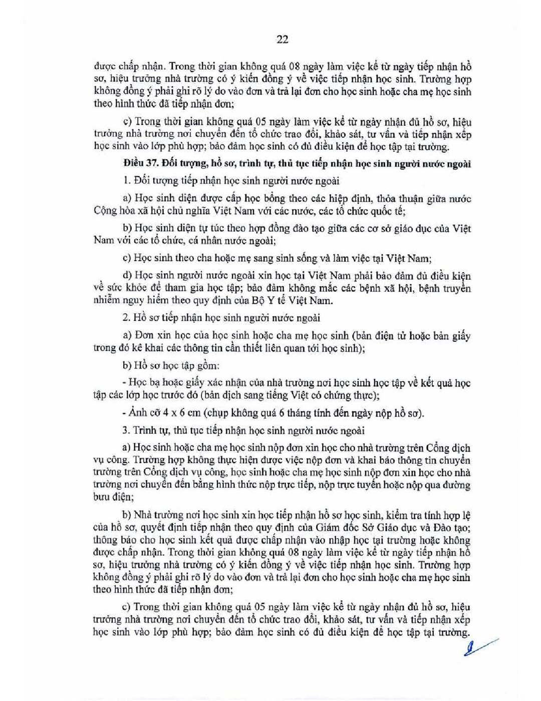 thong tu ban hanh dieu le truong 24