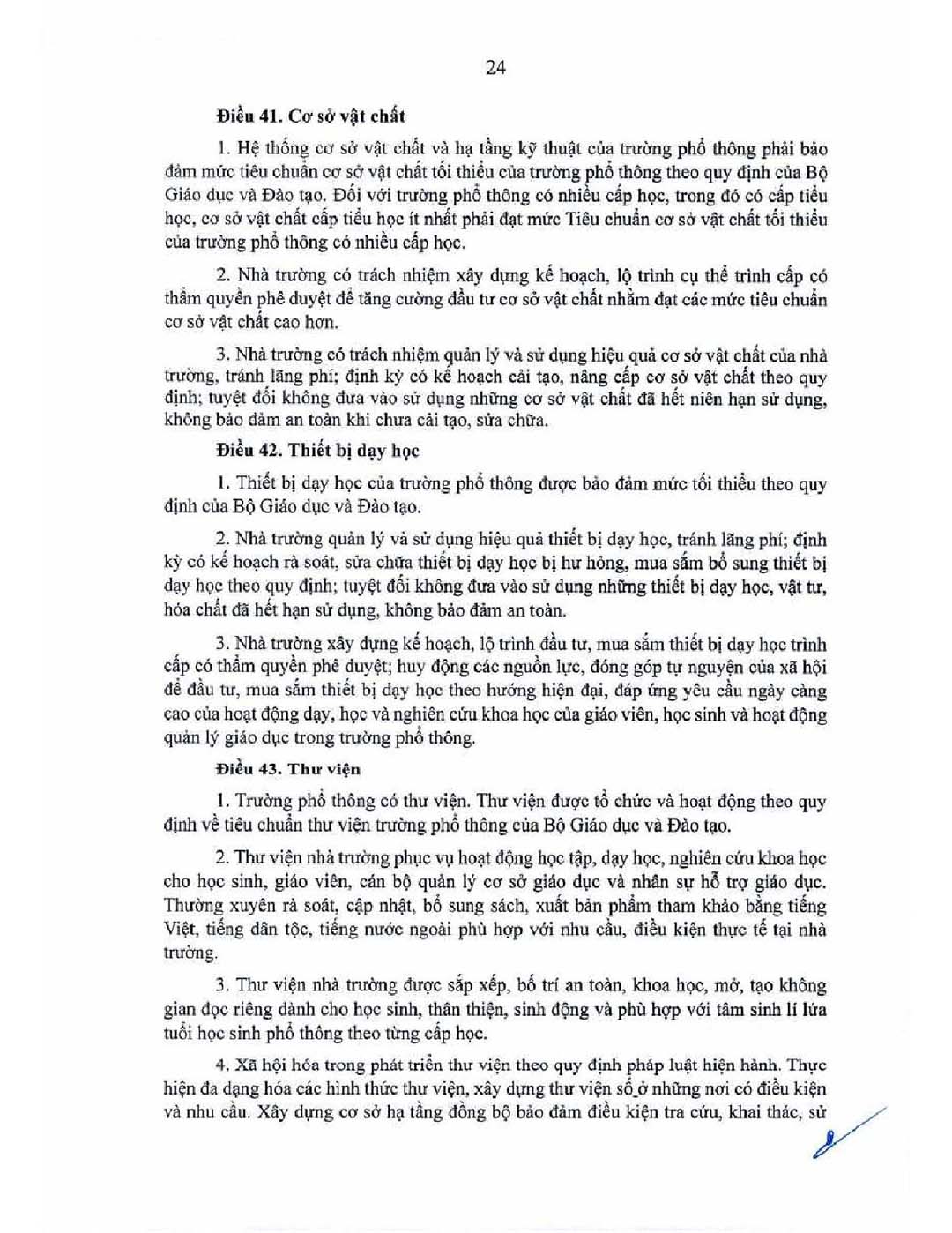 thong tu ban hanh dieu le truong 26