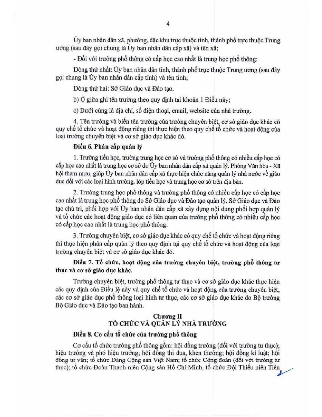 thong tu ban hanh dieu le truong 6