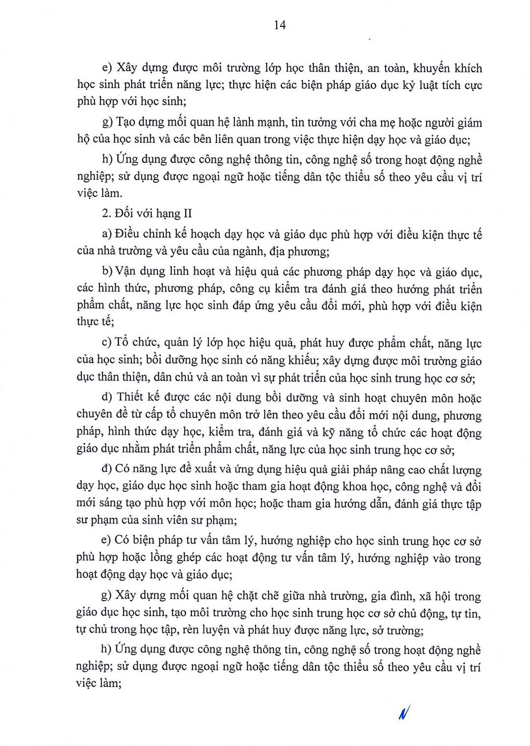 thong tu quy dinh chuan nghe nghiep giao vien co so 14