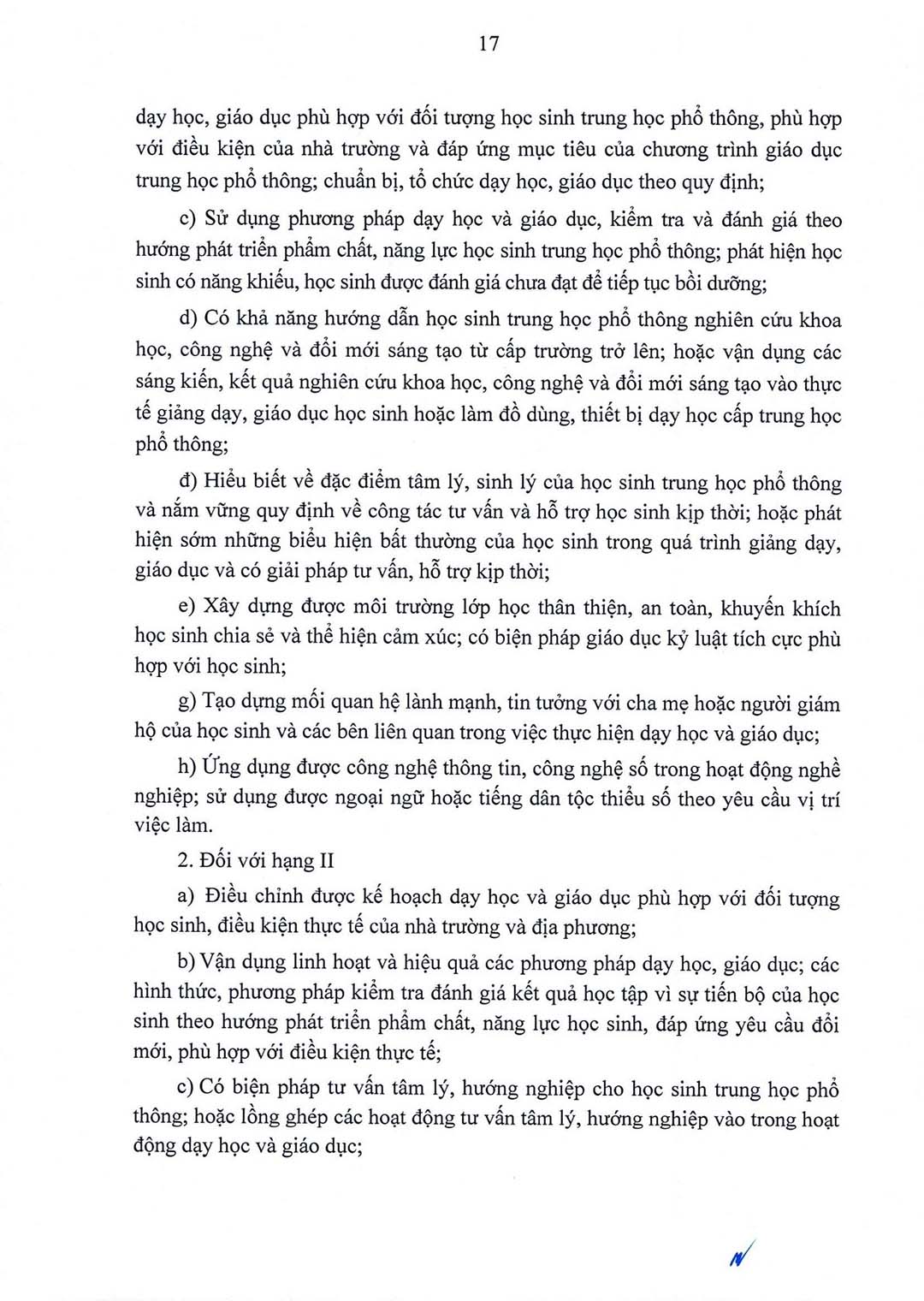 thong tu quy dinh chuan nghe nghiep giao vien co so 17