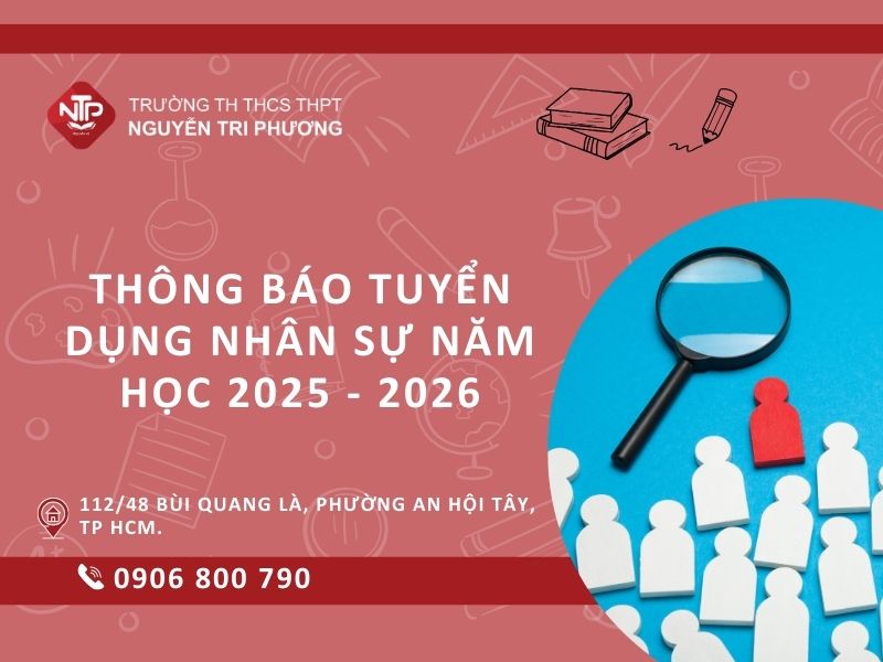 Tuyển dụng nhân sự năm học 2025 - 2026